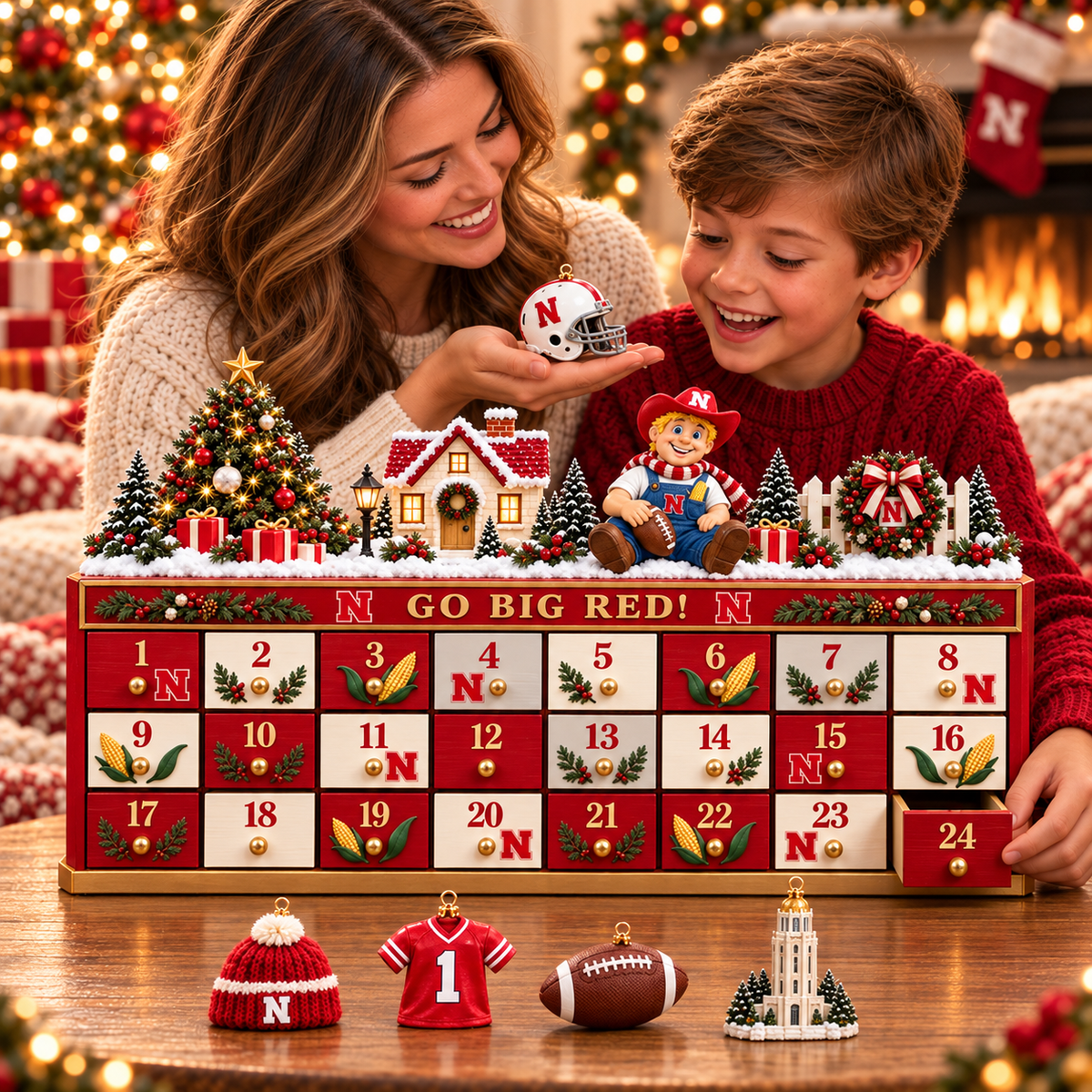 Premium NCH Christmas Wooden Advent Calendar PVNA