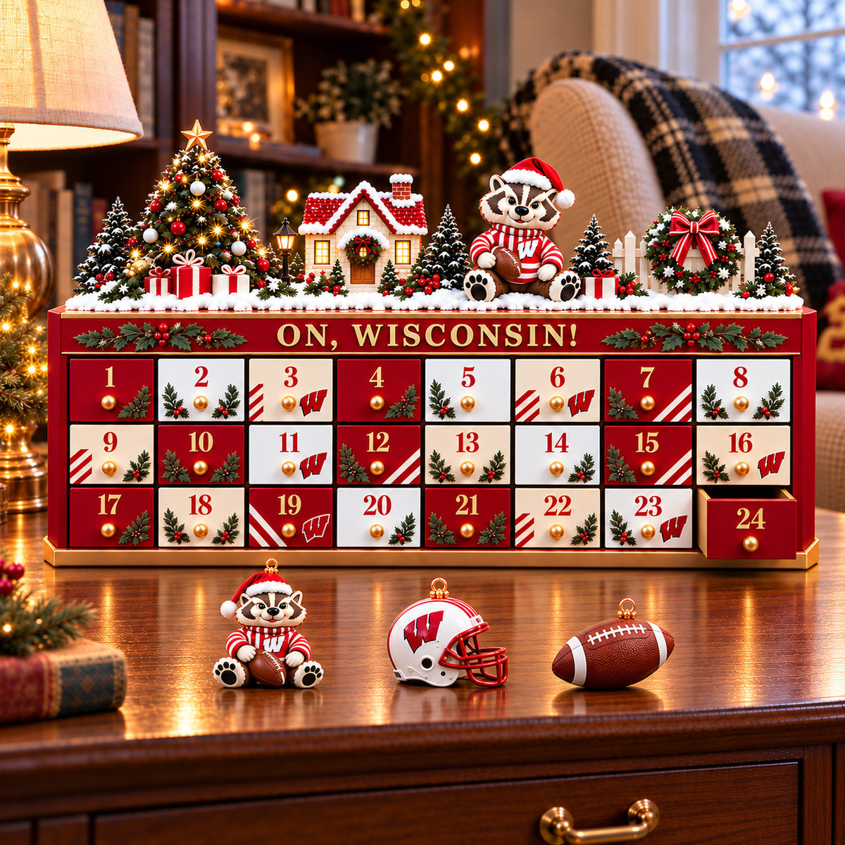 Premium WBG Christmas Wooden Advent Calendar PVNA
