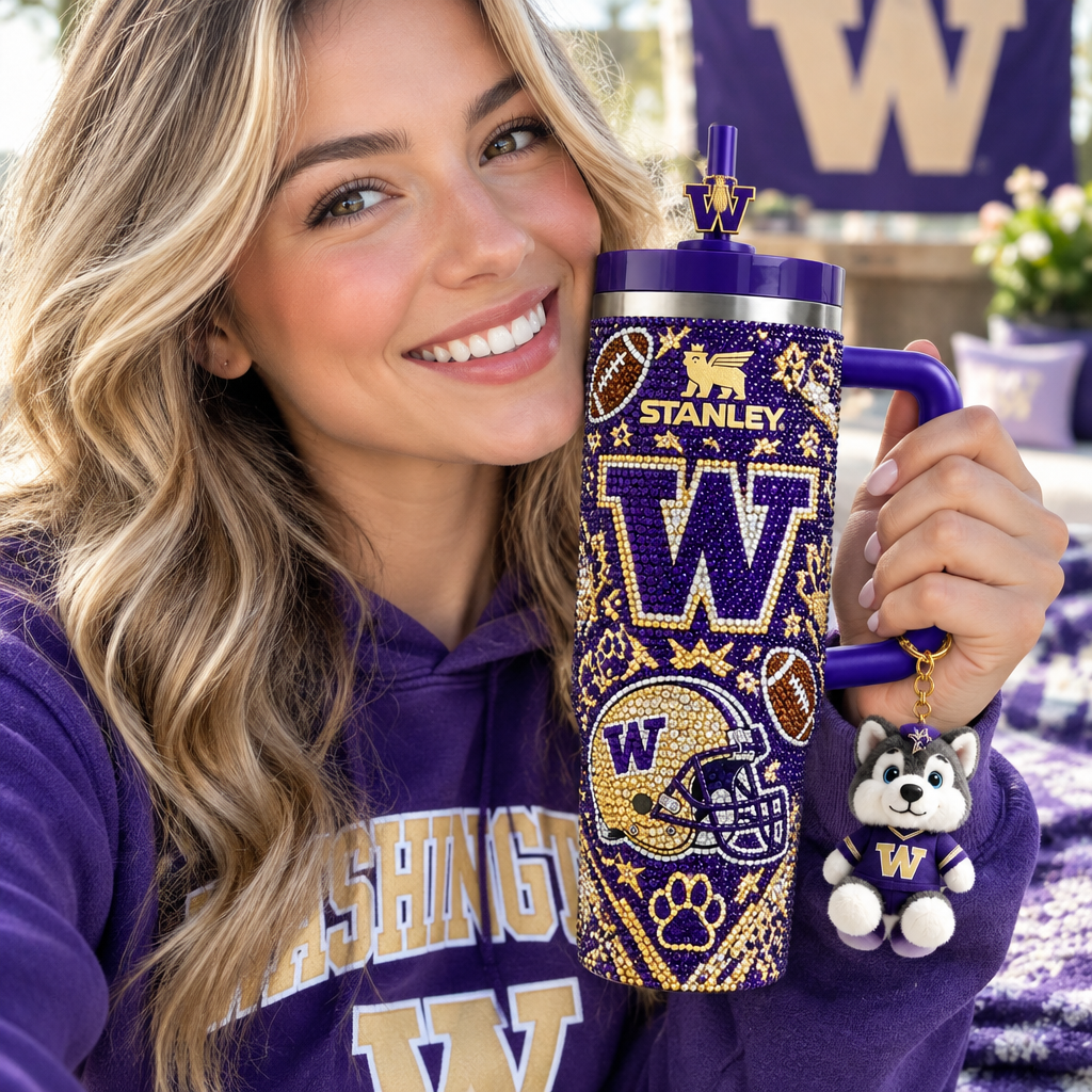 Washington Huskies 40oz Tumbler With Handle TTNL