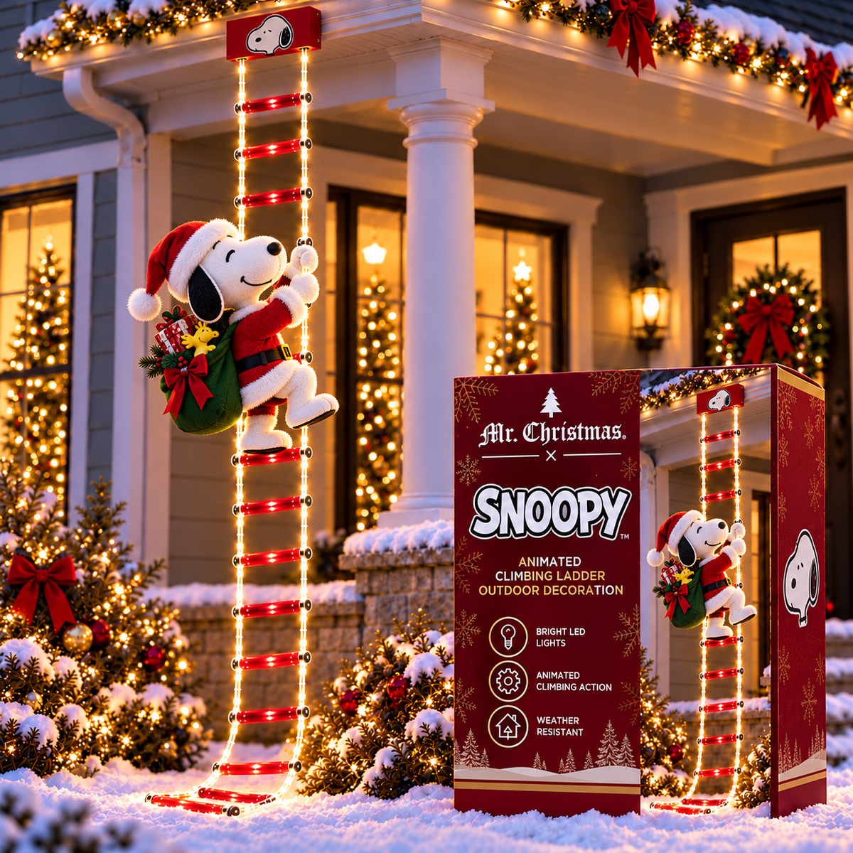 SPNY Animated Climbing Ladder Christmas Decoration BMD