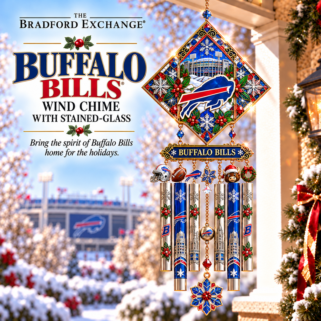 BFBL Premium Christmas Stained Glass Wind Chime NTNA