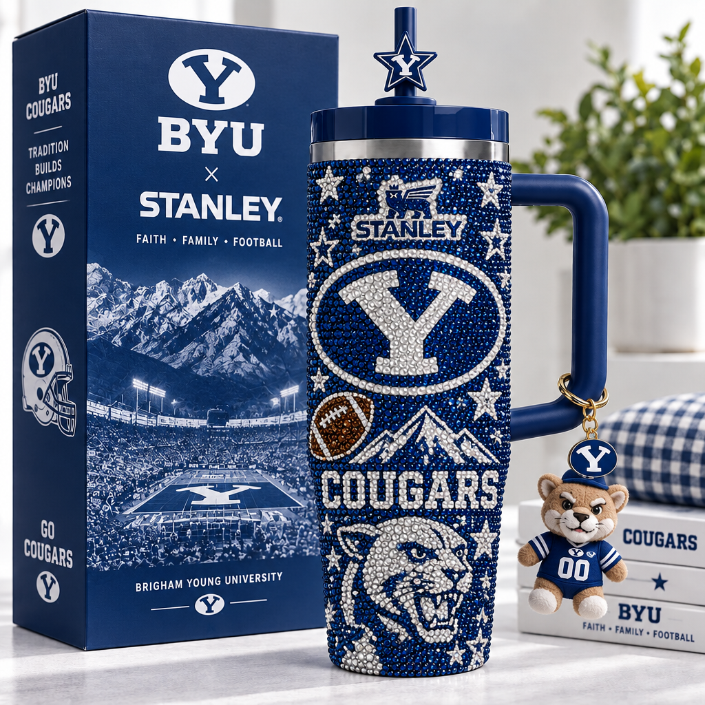 BYU Cougars 40oz Tumbler With Handle TTNL