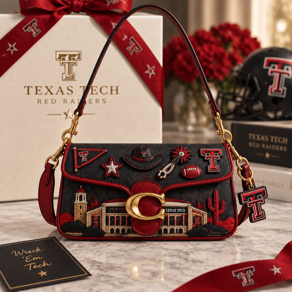 Texas Tech Red Raiders Coach Shoulder Cross With Charm