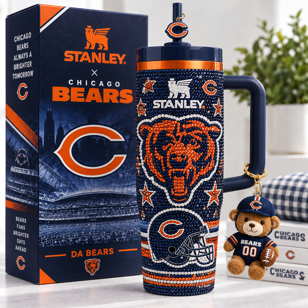 Chicago Bears 40oz Tumbler With Handle TTNL