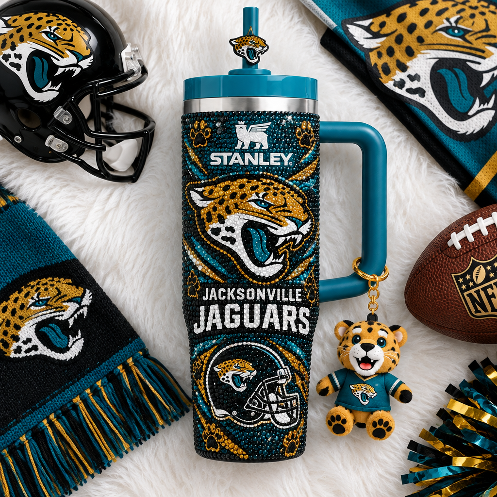 Jacksonville Jaguars 40oz Tumbler With Handle TTNL